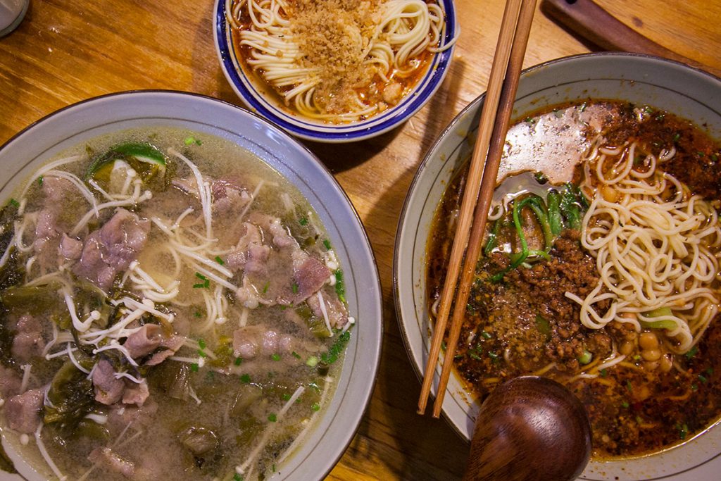 Sichuan Noodles at Liu Tang Men in Shanghai