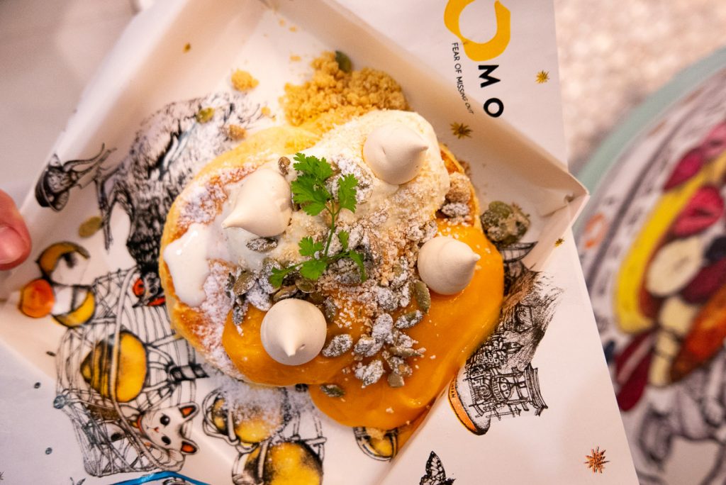 FOMO souffle pancakes inside Xintiandi Plaza, Shanghai. Photo by Rachel Gouk.