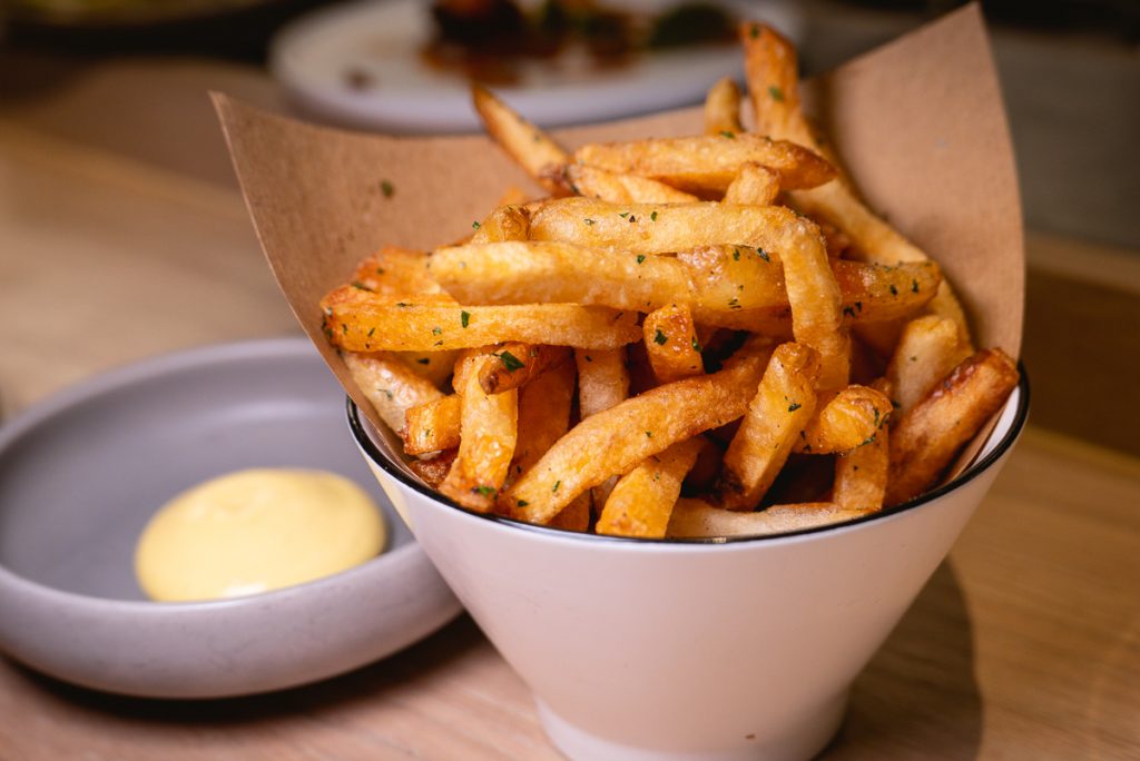 Beef Fat Fries at Heritage by Madison, a restaurant in Shanghai by chef Austin Hu serving a seamless mix of Western and Asian influences. Photo by Rachel Gouk.