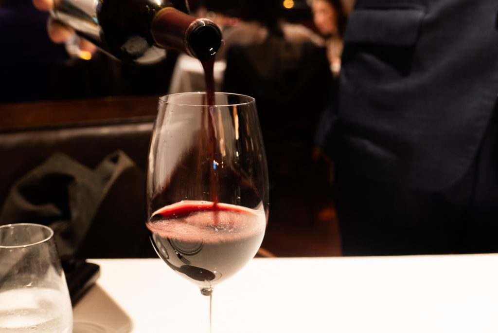Wine at Wolfgang's Steakhouse Shanghai. Photo by Rachel Gouk.