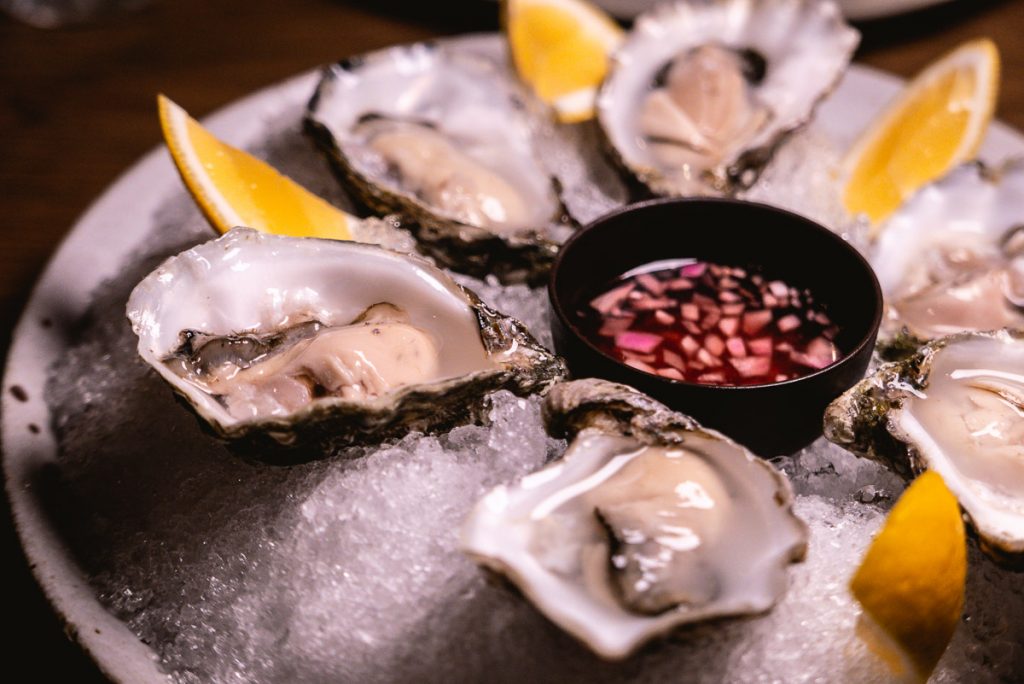 Oyster at BOR Eatery, a restaurant in Shanghai. Photo by Rachel Gouk