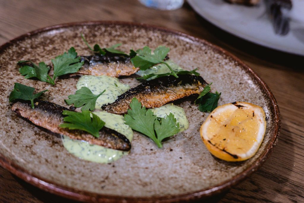 Grilled Sardines at BOR Eatery, a restaurant in Shanghai. Photo by Rachel Gouk