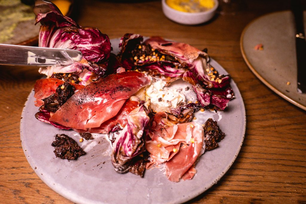 Grilled radicchio at BOR Eatery, a restaurant in Shanghai. Photo by Rachel Gouk