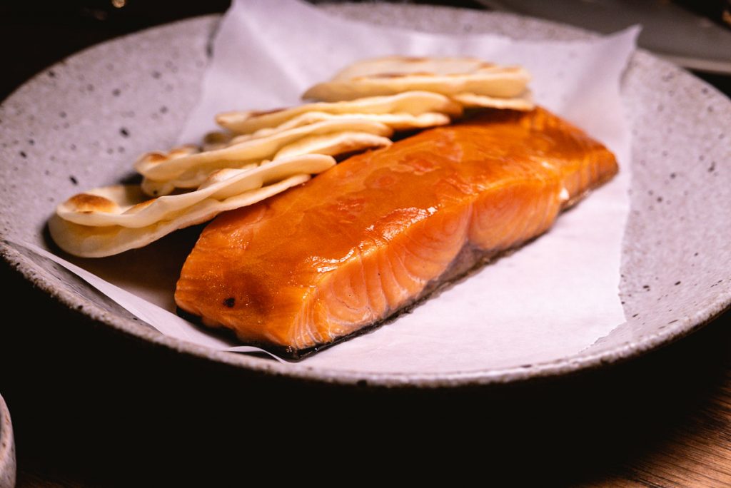 Hot smoked salmon at BOR Eatery, a restaurant in Shanghai. Photo by Rachel Gouk