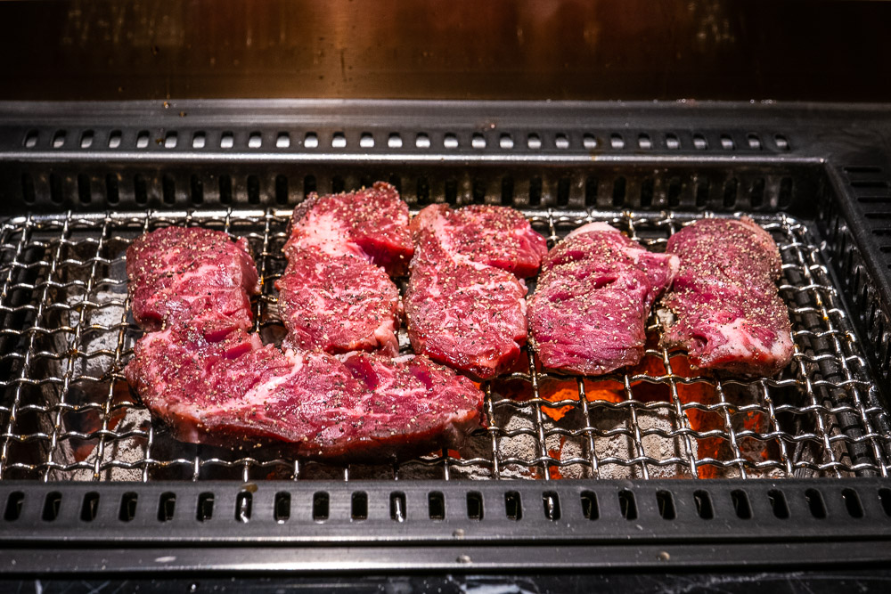 Dry-aged beef at High Yaki, a Japanese restaurant in Shanghai specializing in yakitori and yakiniku. Photo by Rachel Gouk.