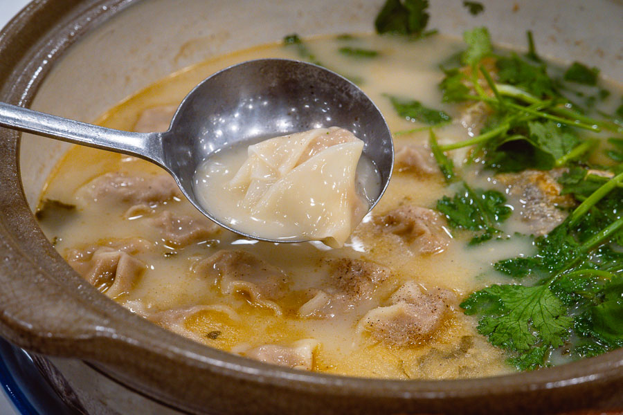 Yellow Croaker soup with wontons at Rui Fu Yuan, a Shanghainese restaurant in Shanghai. Photo by Rachel Gouk @ Nomfluence.