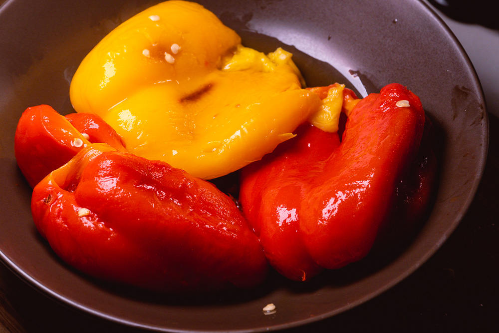 Roasted bell peppers. Photo & Recipe by Rachel Gouk @ Nomfluence.