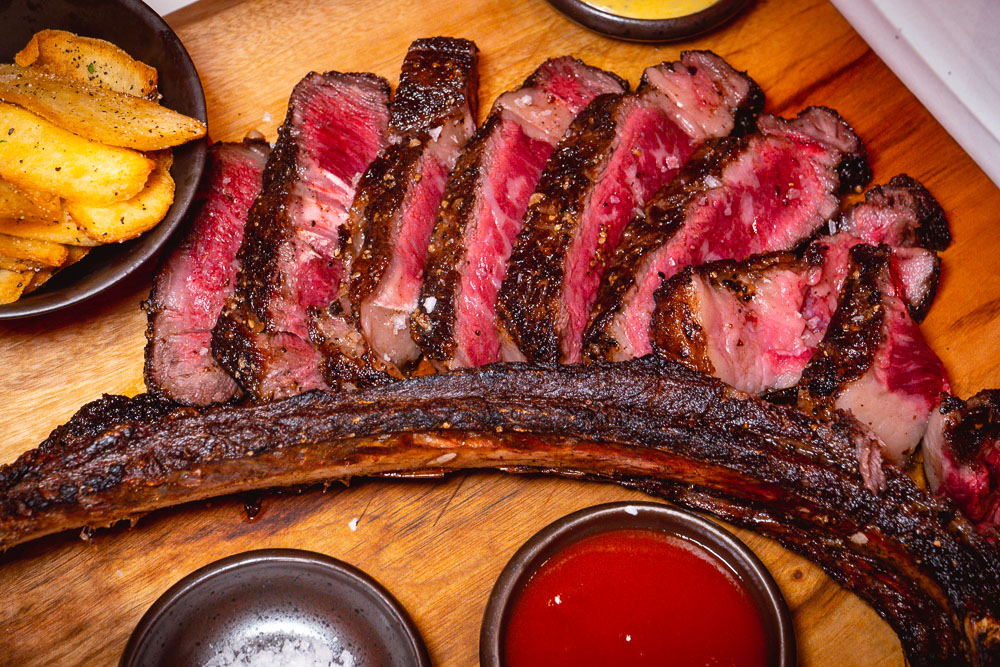 Tomahawk steaks and deals at Rye & Co, a classic American steakhouse in Shanghai. Photo by Rachel Gouk @ Nomfluence.