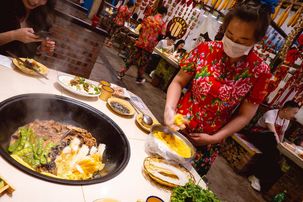 Corn cakes at Yao Ji, a Chinese restaurant in Shanghai that specializes in Dongbei-style Iron Pot Stew "Tie Guo Dun". Photo by Rachel Gouk @ Nomfluence.
