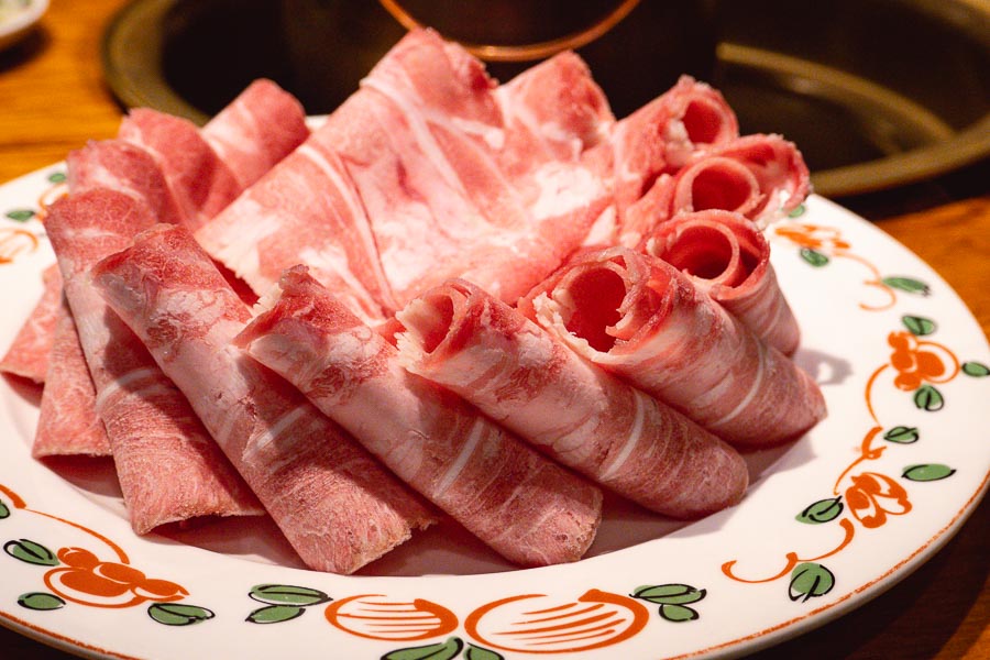 Lamb hotpot at Lao Men Kuang 老门框, a halal Beijing-style hotpot restaurant in Shanghai. Photo by Rachel Gouk @ Nomfluence.
