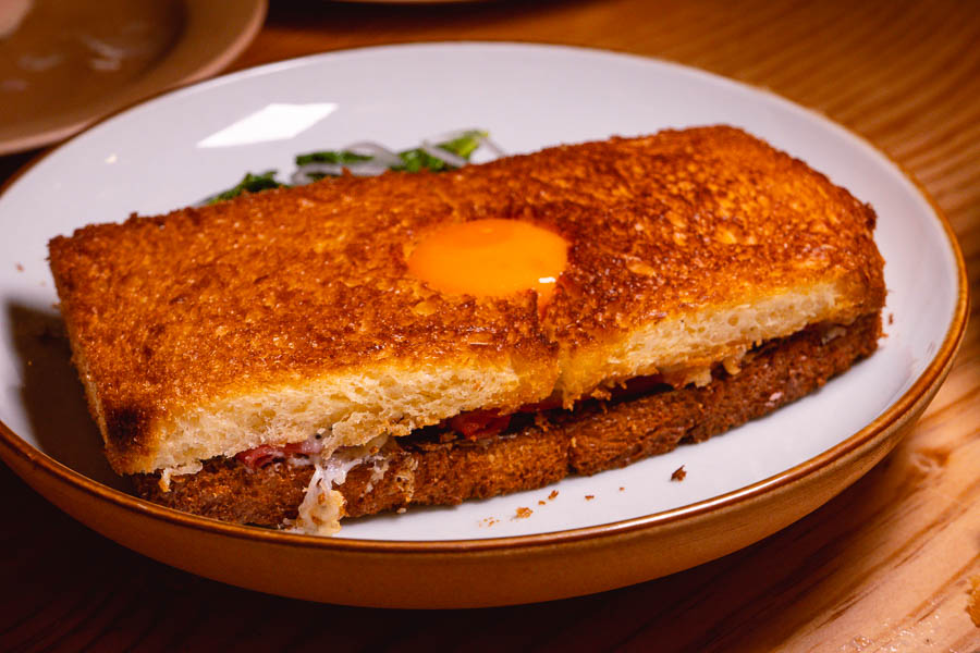 Croque Madame at Blaz Canteen & Wine Bar, a French bistro in Shanghai. Photo by Rachel Gouk @ Nomfluence.