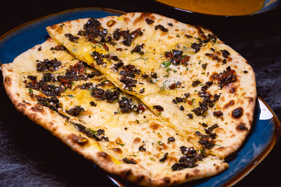 Cheese naan. Khan Chacha, modern Indian restaurant in Shanghai. Photo by Rachel Gouk @ Nomfluence.