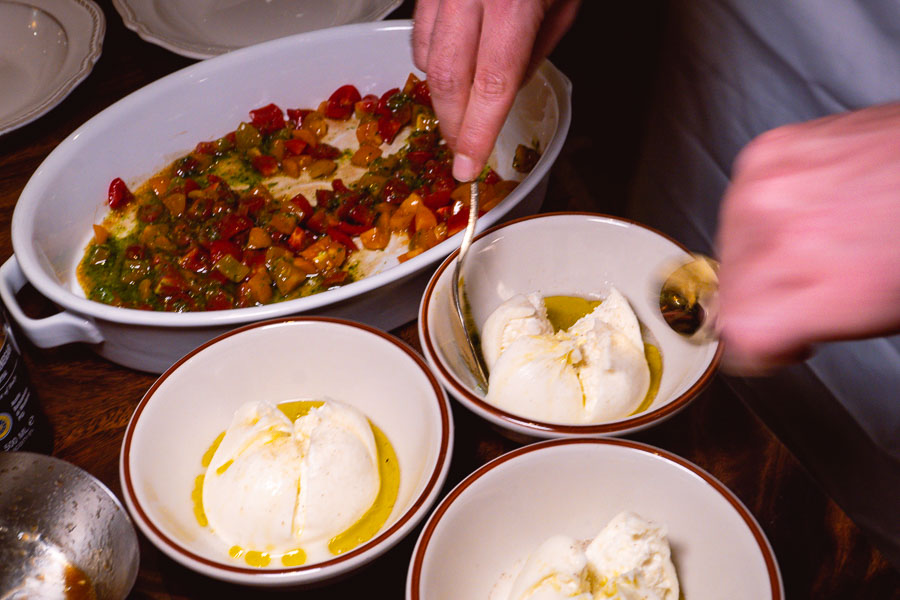 Burrata, tableside. Italo Trattoria is a casual Italian restaurant in Jing'an, Shanghai. Photo by Rachel Gouk @ Nomfluence.