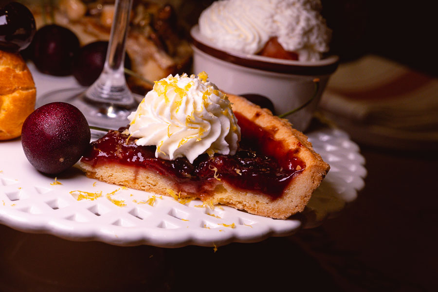 Cherry lemon tarte. Italo Trattoria is a casual Italian restaurant in Jing'an, Shanghai. Photo by Rachel Gouk @ Nomfluence.