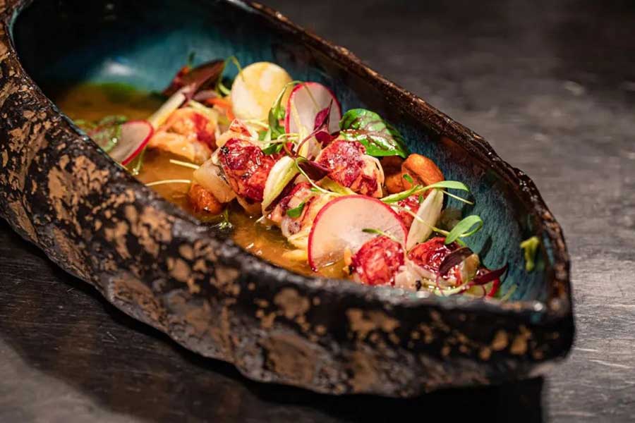 Restaurants where you can eat ceviche in Shanghai: lobster ceviche at RAW Eatery.