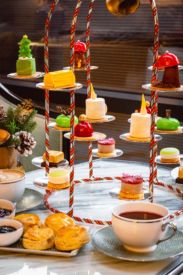 The Ritz Bar & Lounge at The Portman Ritz-Carlton, Shanghai has a Christmas-themed afternoon tea set, available through the festive season.