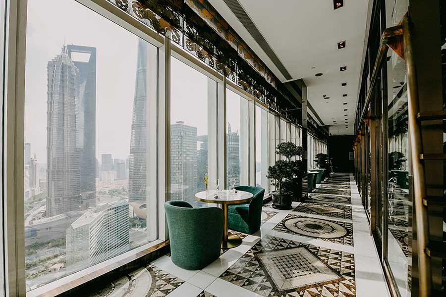 Champagne brunch at Jade on 36, Pudong Shangri-la Shanghai.