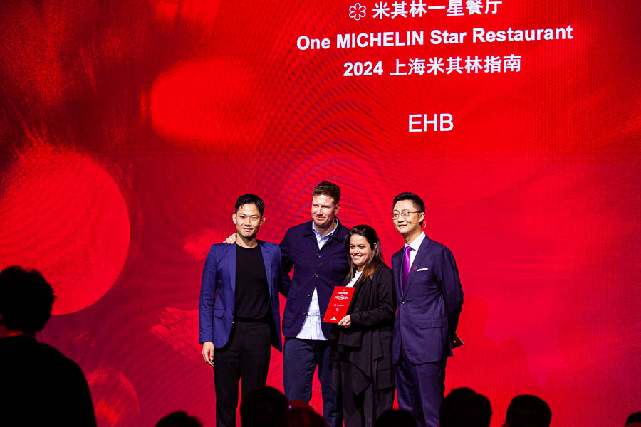 EHB gains a Michelin one-star in the Shanghai Michelin Guide 2024. Photo by Rachel Gouk @ Nomfluence.