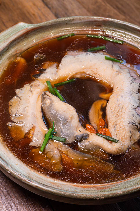 Wenzhou Cuisine is based on seafood and stewing with cooking wine (huadiao, Chinese yellow wine, or shaoxing wine). Wenzhou food at SoGood Bistro in Shanghai. Photo by Rachel Gouk @ Nomfluence.